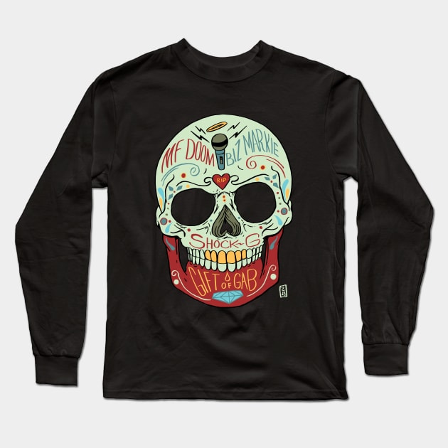 Dia de los Emcees Long Sleeve T-Shirt by Thomcat23